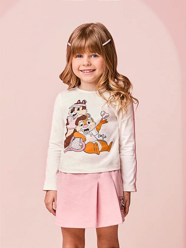 Conjunto Infantil Tico E Teca Shorts Saia Momi
