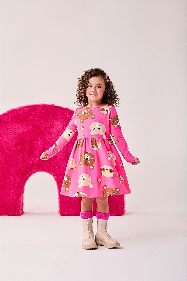 Vestido Infantil Bichinhos Bimbi