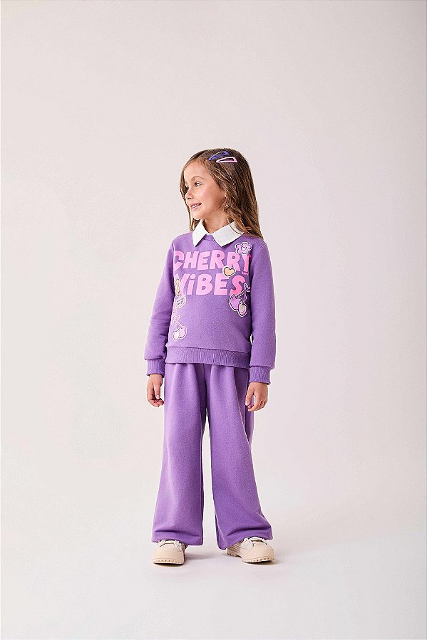 Conjunto Infantil De Moletom Cherry Vibes Bimbi
