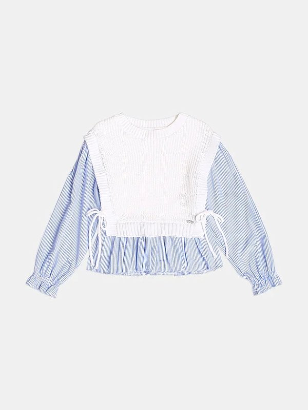 Colete Tricot Com Camisa Off White Anime