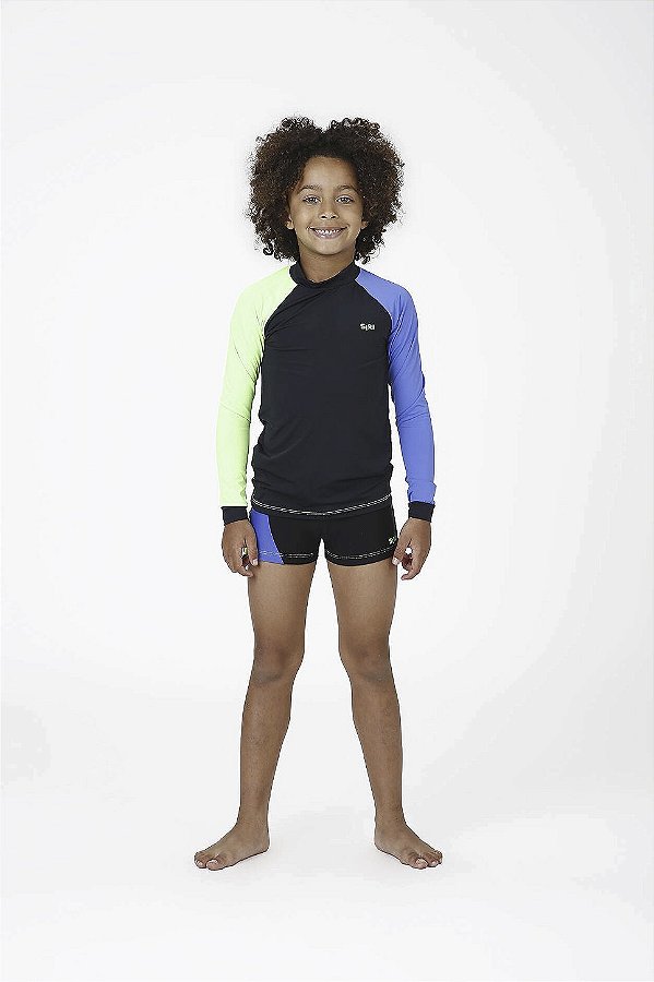 Blusa Protecao Kids Lucca Manga Cores Siri