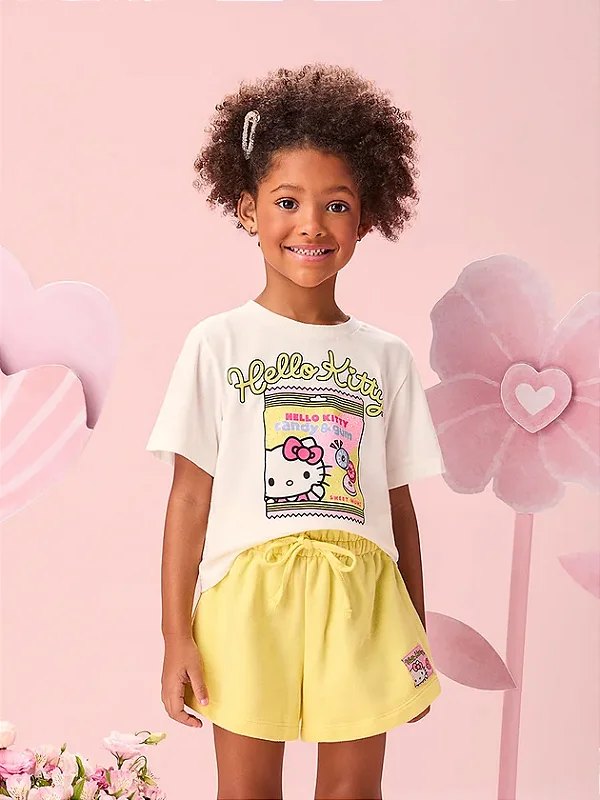 Conjunto Infantil Hellho Kitty Candy E Gum Momi