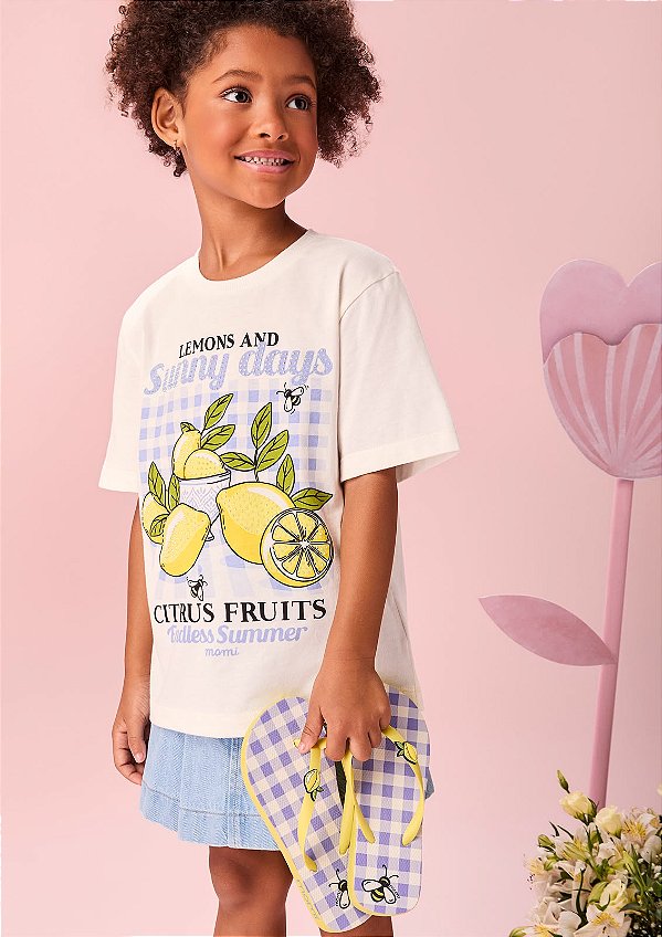 Blusa Infantil Lemons Com Strass Momi