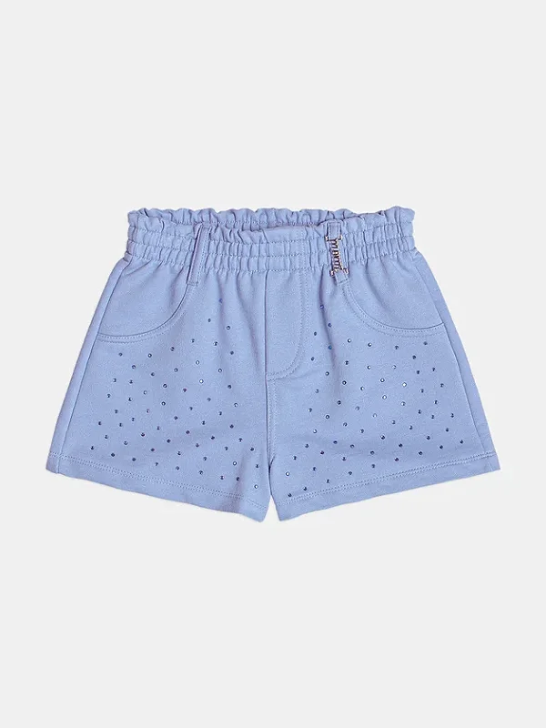 Shorts Infantil Com Strass Lilas Momi