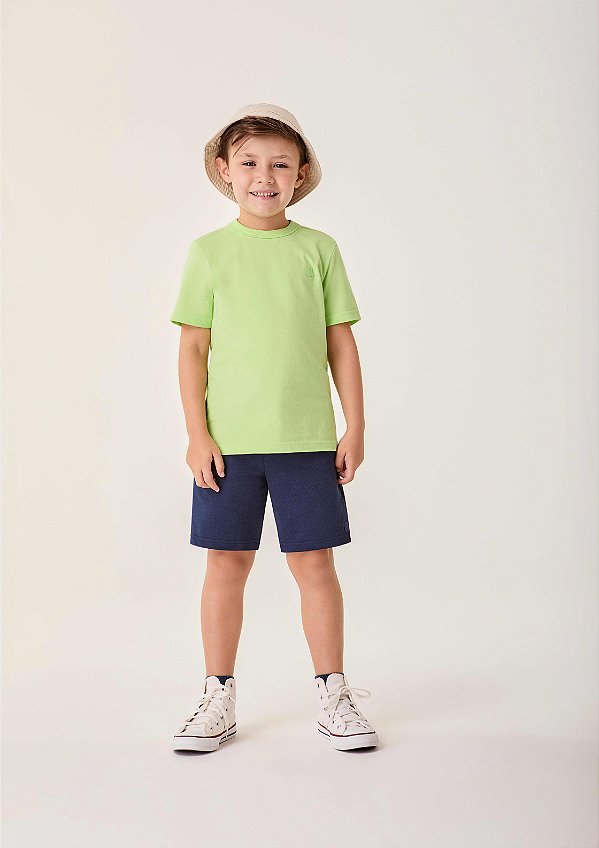 Bermuda Infantil De Moletom Marinho Bimbi