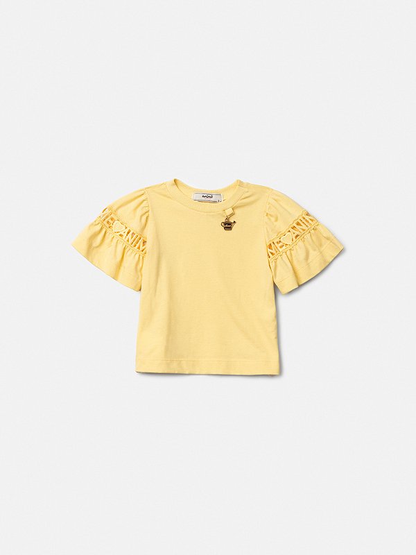 Blusa Infantil Com Entremeio Amarelo Anime