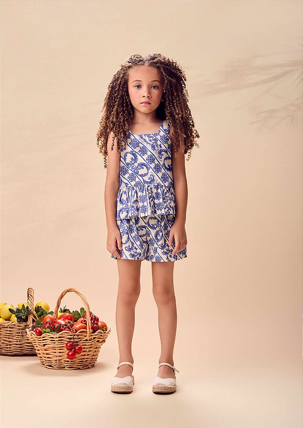 Conjunto Infantil Estampa Azul Anime