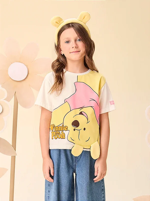 Blusa Infantil Ursinho Pooh Com Orelhas Momi