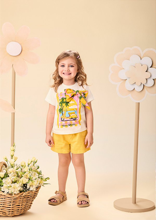 Blusa Infantil Com Laco Perola Momi