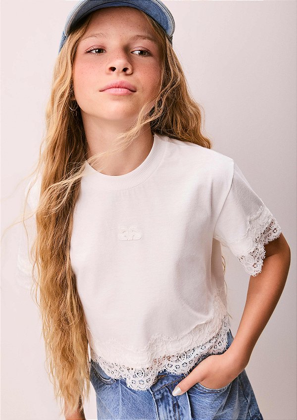 T-shirt Renda  Perola Authoria