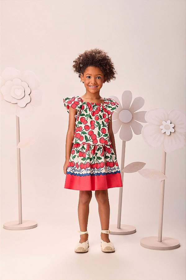 Conjunto Infantil Com Cerejas Momi