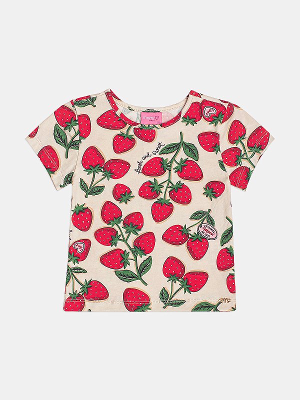 Blusa Infantil Morango Momi