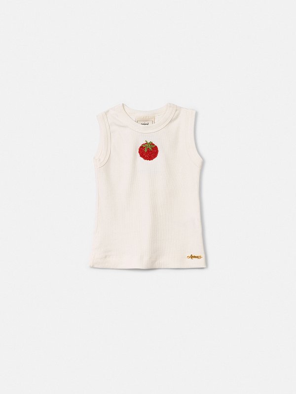 Blusa Infantil Aplique Tomate Anime