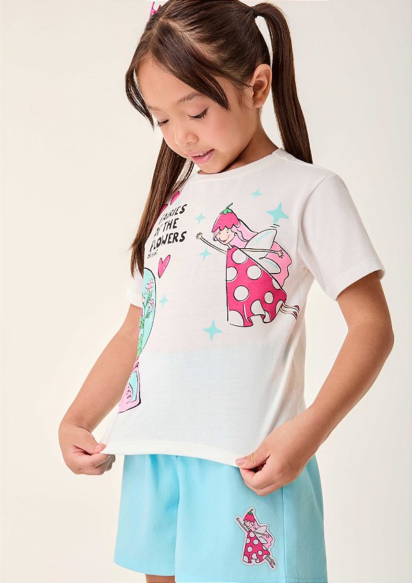 Conjunto Infantil Fadinhas Azul Bimbi