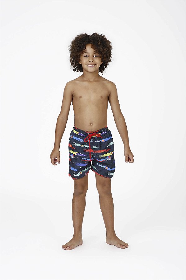 Short Kids Bruno Carros Coloridos Siri