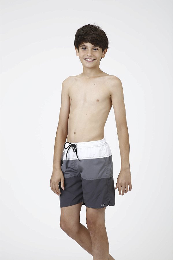 Short Teen Leo Cinza Com Branco Siri