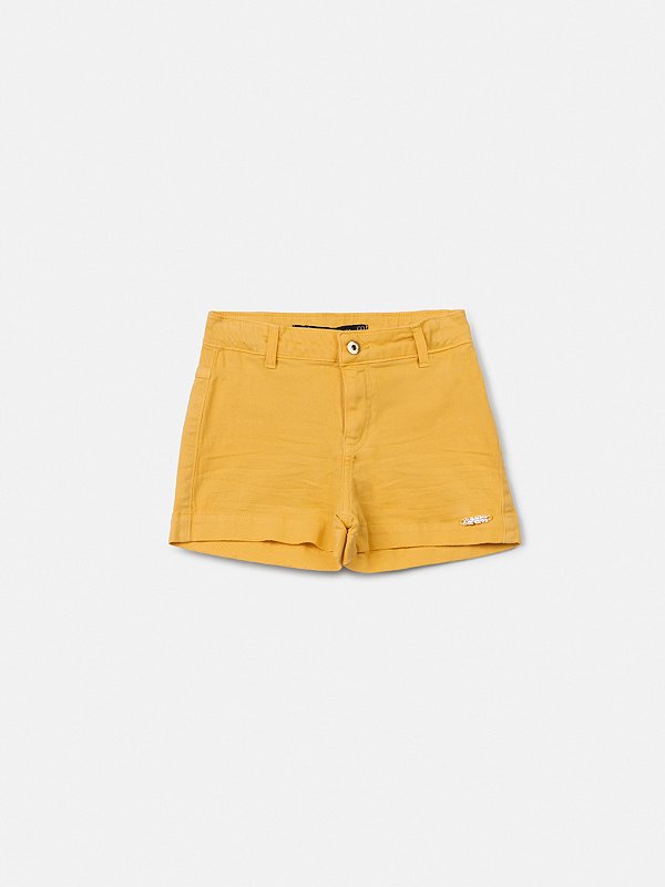 Shorts Sarja Infantil Amarelo Solar Anime