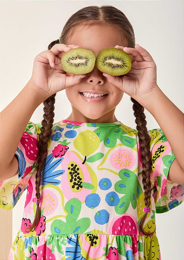 Vestido Infantil Frutas Bimbi
