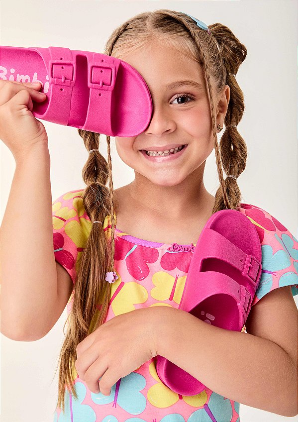 Vestido Infantil Borboletas Coloridas Bimbi