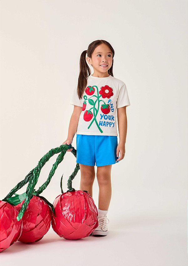 Conjunto Infantil Tomate Flor Bimbi