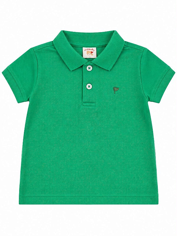 Camiseta Polo Infantil Verde Nini Bambine