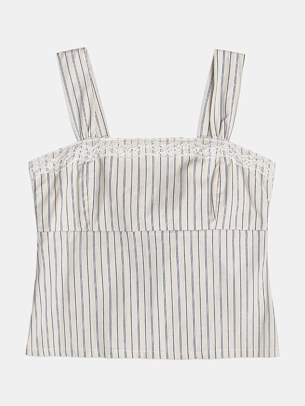 Blusa Listrada Azul/bege/off Authoria