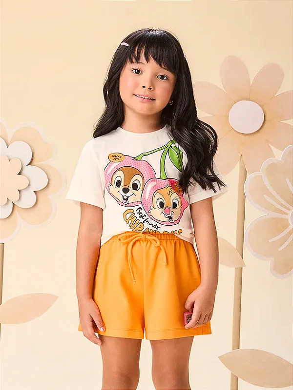 Conjunto Infantil Tico E Teco Com Shorts Momi