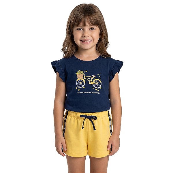 Conjunto Infantil Bike Flores Jaca Lele