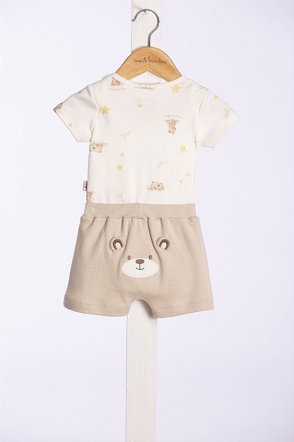 Conjunto Bebe Ursinho Bege Nini Bambine