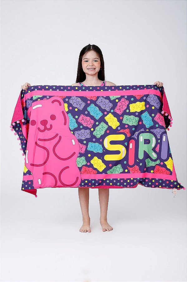 Toalha Kids Cristal Urso Gelatina Siri