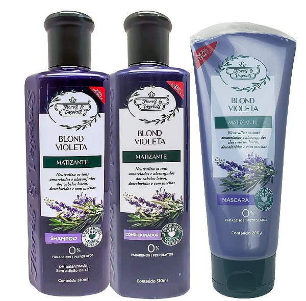 Kit Matizante Blond Efeito Flores e Vegetais 3 Passos