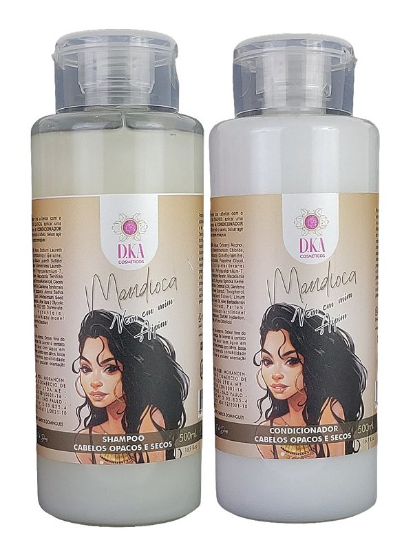 Mandioca Vem em Mim Aipim D.ka Cosméticos Shampoo E Condicionador 500 mL