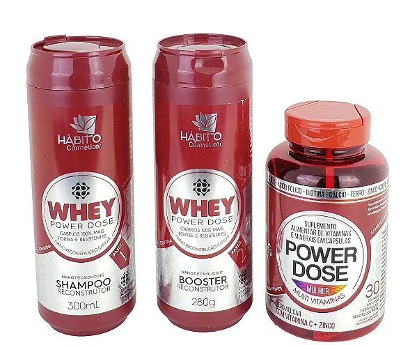 Hábito Cosméticos Tratamento Nano Reconstrutor Capilar Whey Power Dose