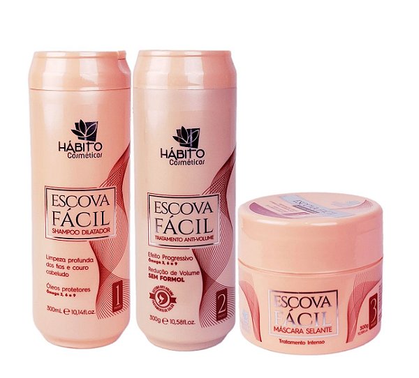 Escova Fácil Tratamento Antivolume Hábito cosméticos