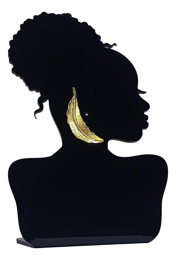 Brinco Folha Detalhado Dourado