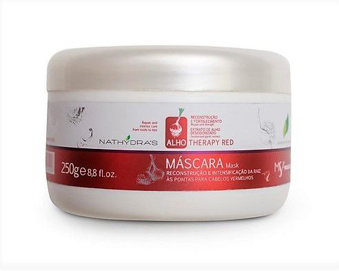Nathydras Therapy Alho Mascara  (Red) Vermelha Intensificadora e Reconstrução - 250 gr