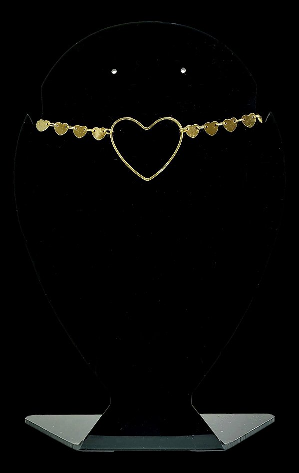 Chocker Corações Dourado