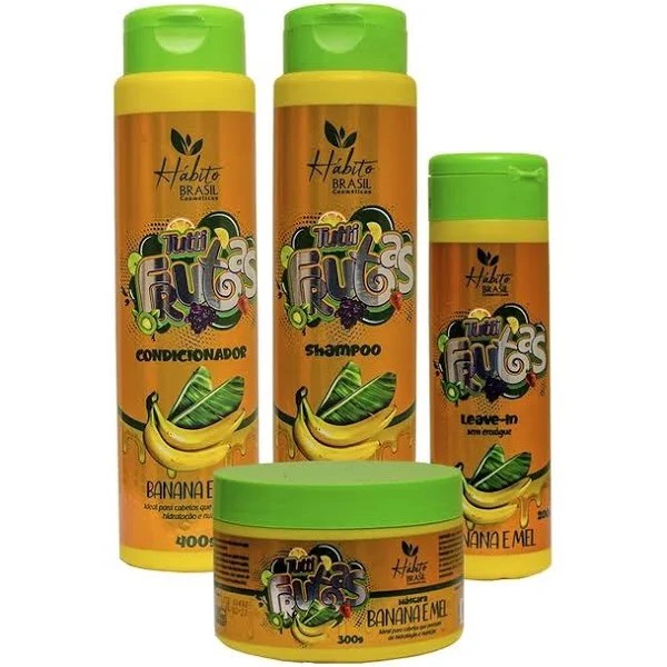 Tratamento Hidratante Capilar Banana E Mel Tutti Frutas Hábito Cosméticos