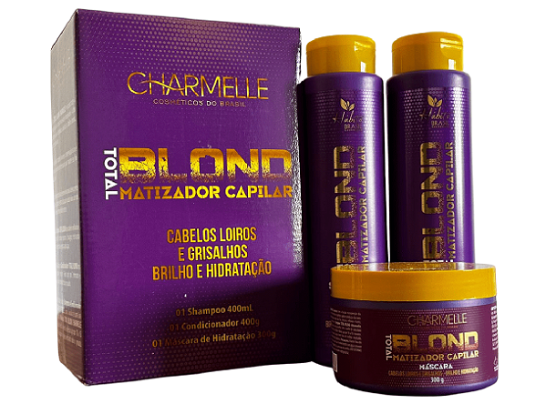 Charmelle Kit Total Blond Matizador Capilar Cabelos Loiros E Grisalhos