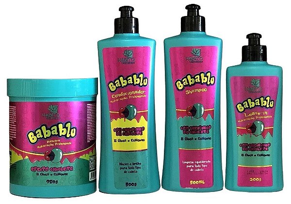 Habito Cosméticos Kit Babablu Efeito Chiclete 5 Óleos E Colágeno Profissional