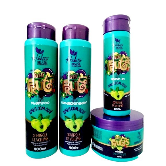 Hábito Cosméticos Kit Tutti Frutas Amla Com Açaí Controle De Volume