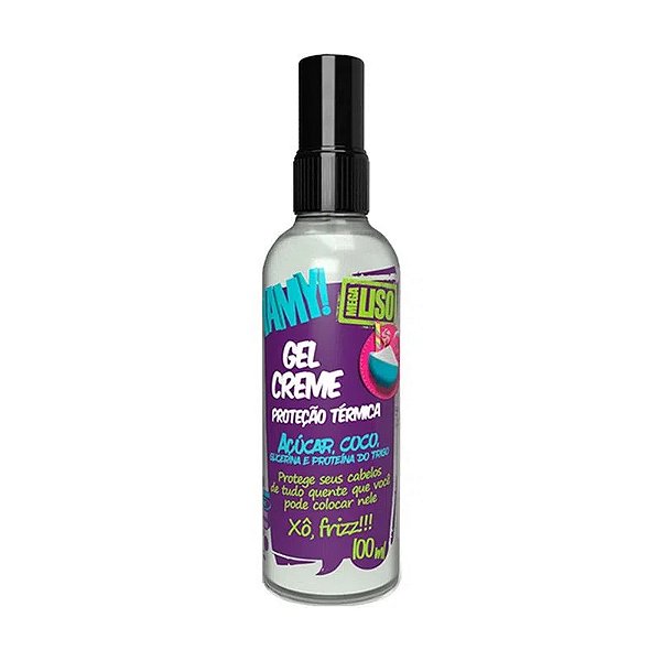 Gel Creme  Proteção Térmica E Antifrizz Mega Liso Yamy 100mL