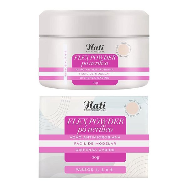 Alongamento Nati Pó Acrílico Nude Natural FLEX POWDER