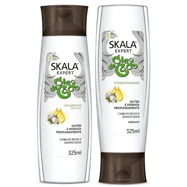 Shampoo E Condicionador Nutrição E Hidratação  Óleo De Coco Skala