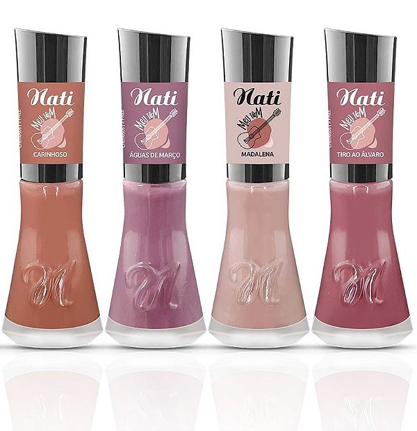Nati Kit Esmaltes Meu Tom 4 Unidades