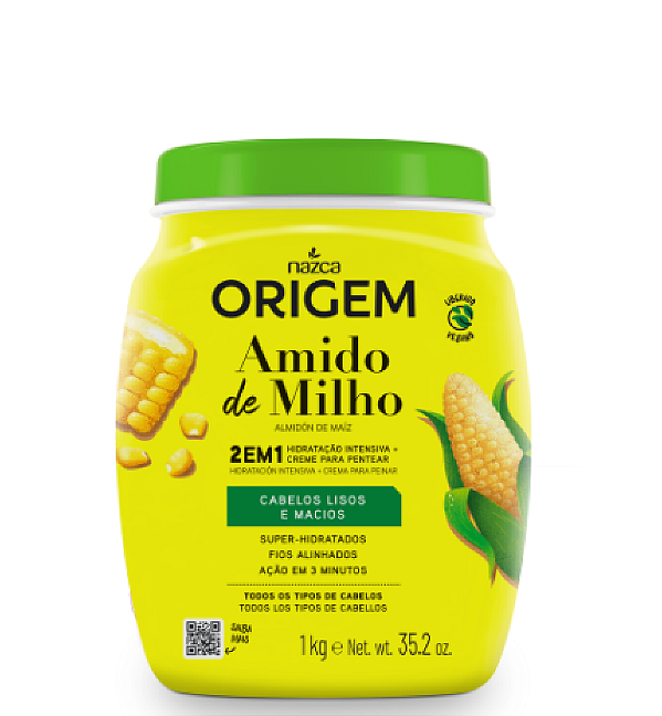 Origem Creme De Tratamento 2em1 Hidratação Amido De Milho1Kg