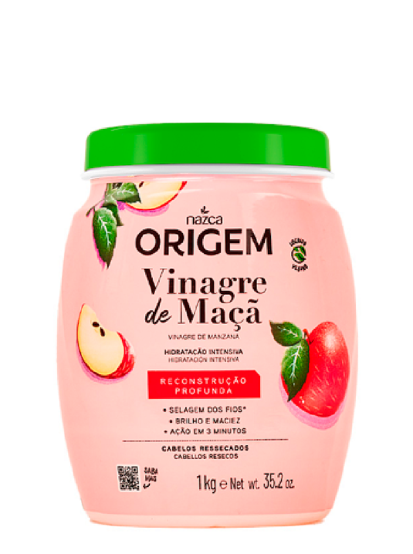 Mascara vinagre de maçã Nazca origem Reconstrução Profunda 1Kg