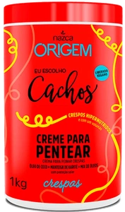 Origem Creme Para Pentear Crespas Eu Escolho Cachos 1kg