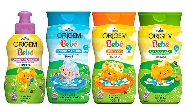 Origem Bebe Camomila Linha  Hidrata Completa Com 4 Passos