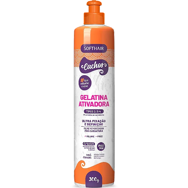Gelatina Ativadora Ultra Fixação E Definição Dos Cachos Softhair